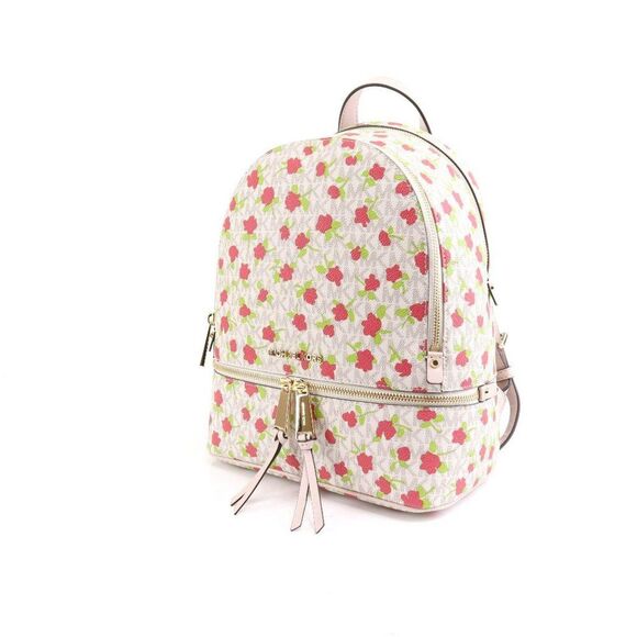 NWT Michael Kors Jet Set Rhea Zip FLORAL Backpack - Picture 9 of 15
